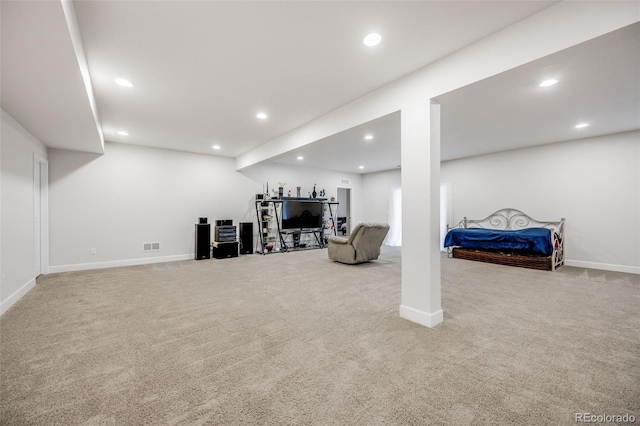 5651 Gore Creek Pl, Brighton, CO 80601 - finished below grade area featuring carpet flooring and recessed lighting