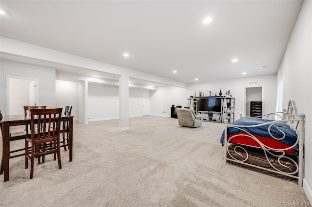 5651 Gore Creek Pl, Brighton, CO 80601 - playroom with recessed lighting and light colored carpet