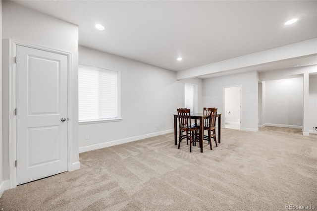 5651 Gore Creek Pl, Brighton, CO 80601 - carpeted dining room featuring baseboards and recessed lighting