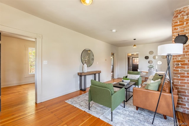 604 W 1st St, Salida, CO 81201 - living room featuring hardwood / wood-style floors and baseboards