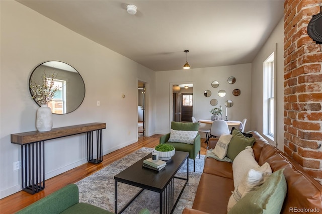 604 W 1st St, Salida, CO 81201 - living room with wood finished floors and baseboards