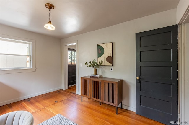 604 W 1st St, Salida, CO 81201 - foyer entrance with light wood-style floors and baseboards