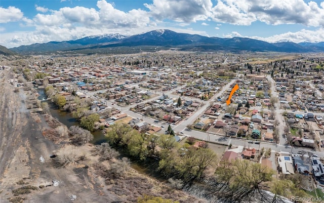 604 W 1st St, Salida, CO 81201 - view of property location with a mountainous background and nearby suburban area