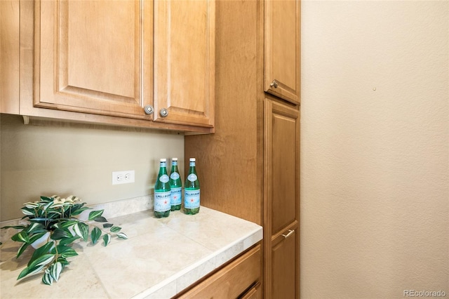 kitchen featuring tile counters