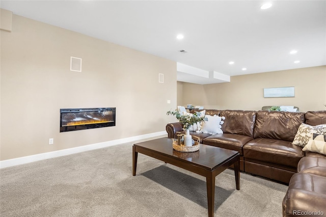 view of carpeted living room