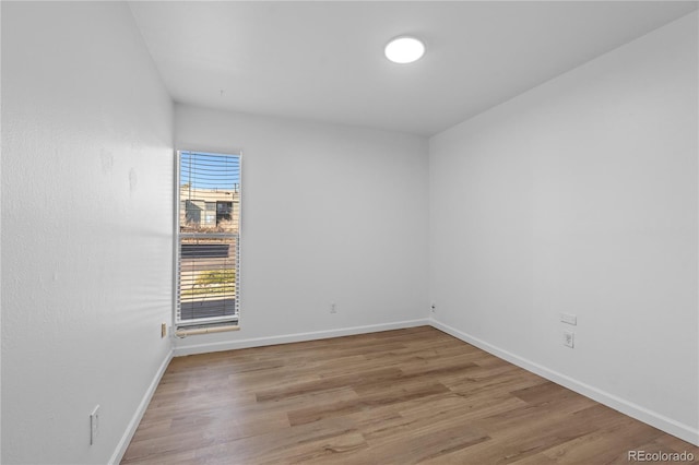 empty room featuring light wood-type flooring