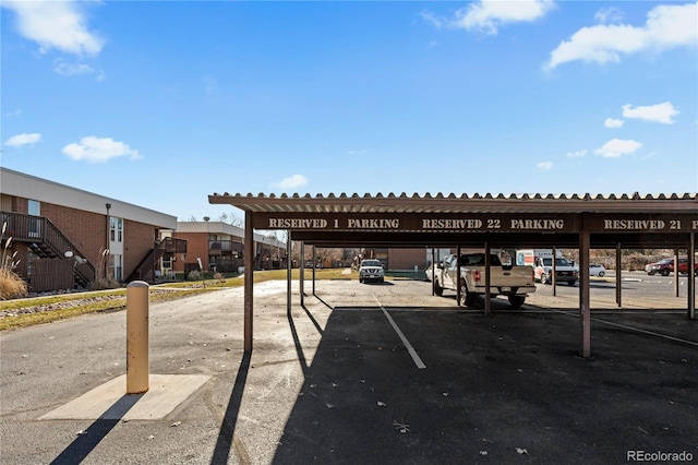 view of parking / parking lot