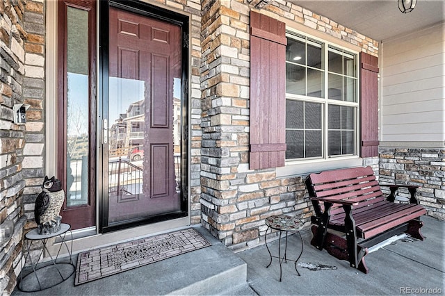 view of doorway to property