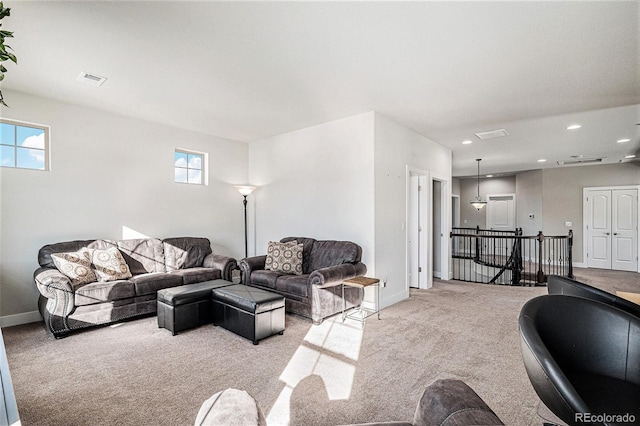 view of carpeted living room