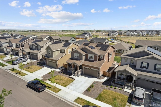 aerial view of residential area
