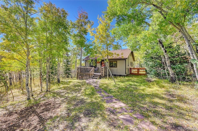 205 Ohler Ct, Jefferson, CO 80456 - view of yard with a deck
