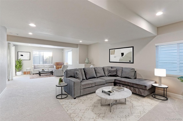 view of carpeted living room