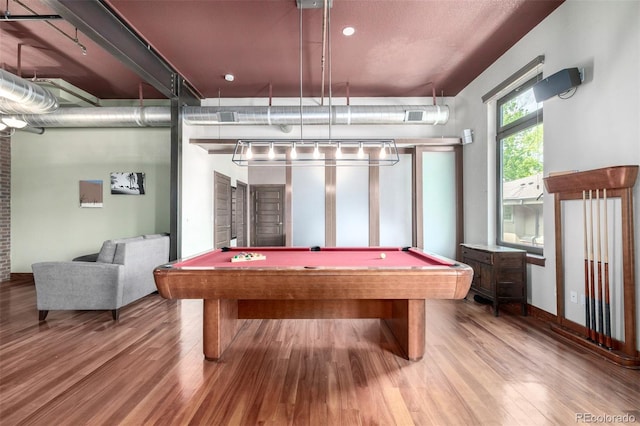 210 W Magnolia St Unit 360, Fort Collins, CO 80521 - rec room with wood finished floors and pool table