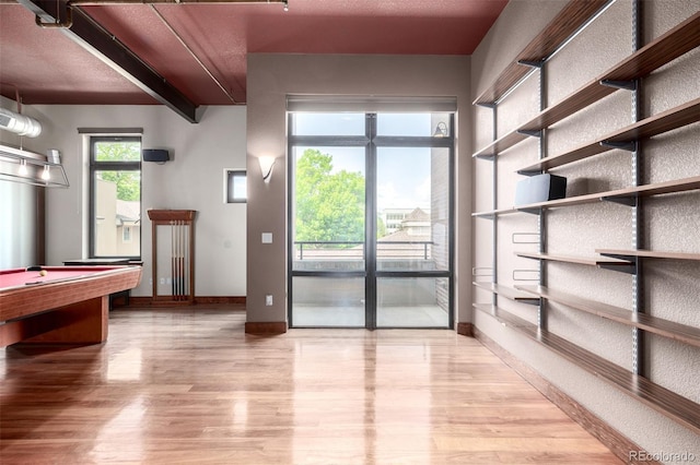 210 W Magnolia St Unit 360, Fort Collins, CO 80521 - game room with light wood-style flooring, billiards, and baseboards