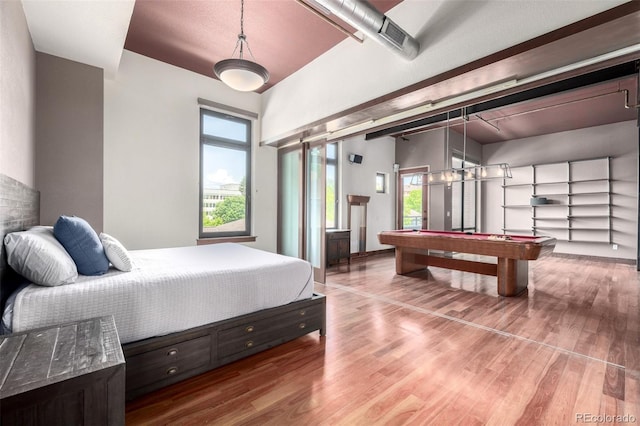 210 W Magnolia St Unit 360, Fort Collins, CO 80521 - bedroom with wood finished floors and billiards