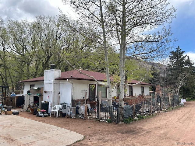 view of rear view of property