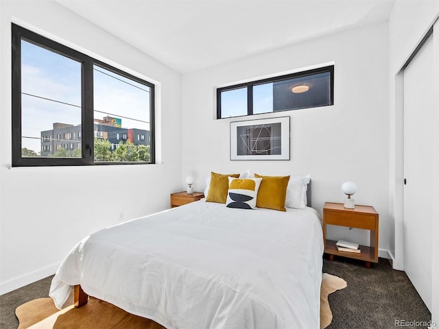 1601 Park Ave Unit 212, Denver, CO 80218 - carpeted bedroom featuring a closet and baseboards