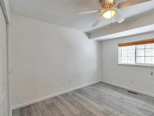 9135 W Maplewood Ave, Littleton, CO 80123 - unfurnished room with wood finished floors, baseboards, and a ceiling fan