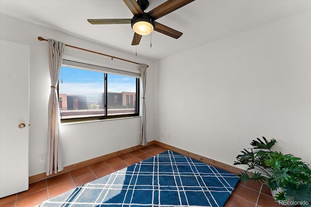 2979 Mesa Rd Unit D, Colorado Springs, CO 80904 - tiled spare room with ceiling fan and baseboards