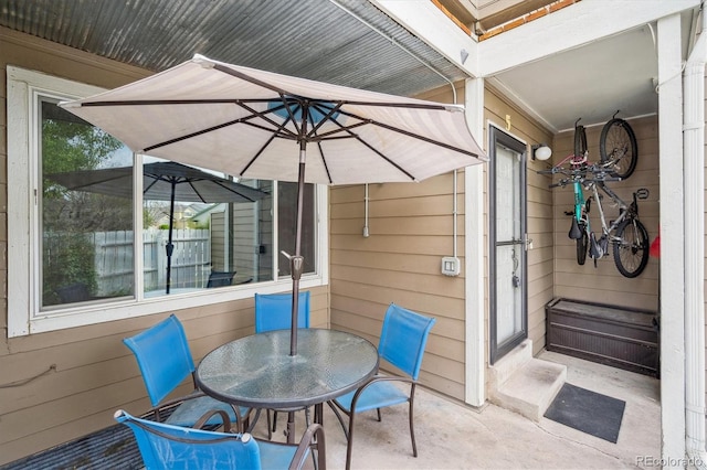 view of patio / terrace featuring outdoor dining space