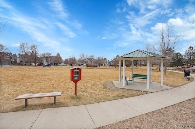 view of property's community featuring a gazebo