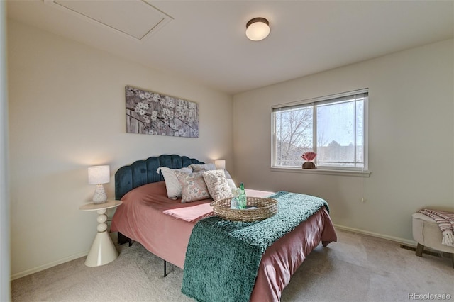 view of carpeted bedroom