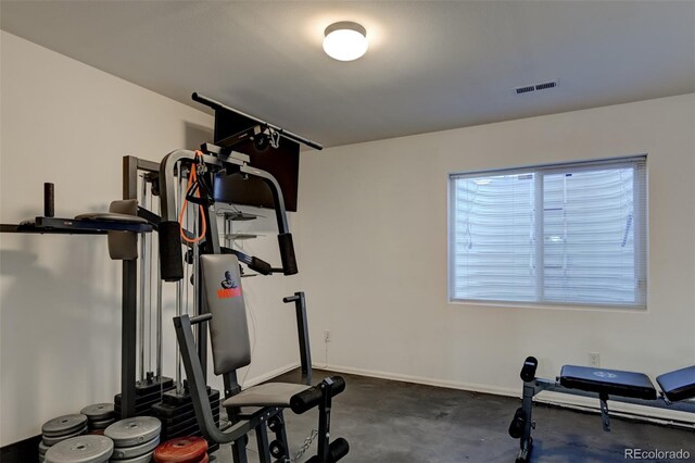 view of workout area