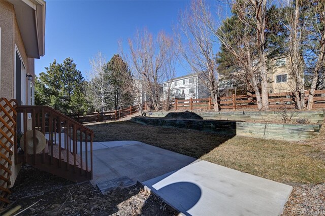 view of yard featuring a patio