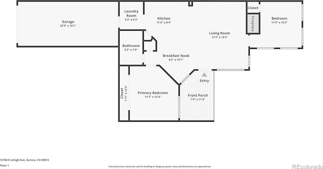 13704 E Lehigh Ave Unit D, Aurora, CO 80014 - room layout