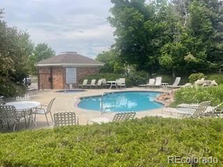 13704 E Lehigh Ave Unit D, Aurora, CO 80014 - community pool featuring a patio area