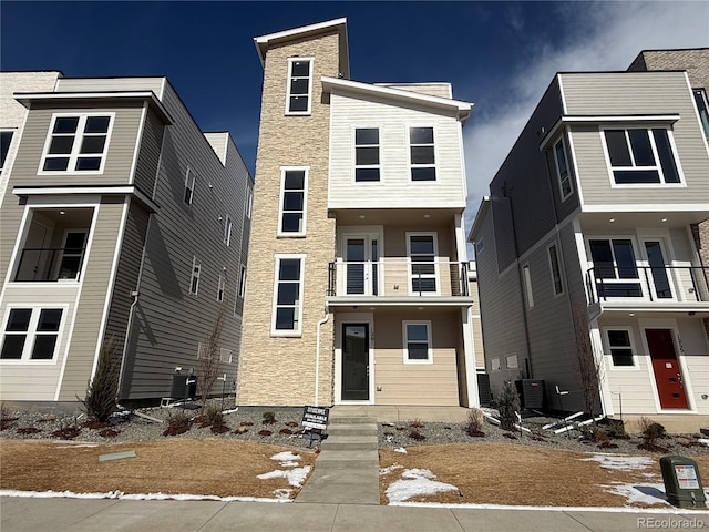 view of front of house with central AC