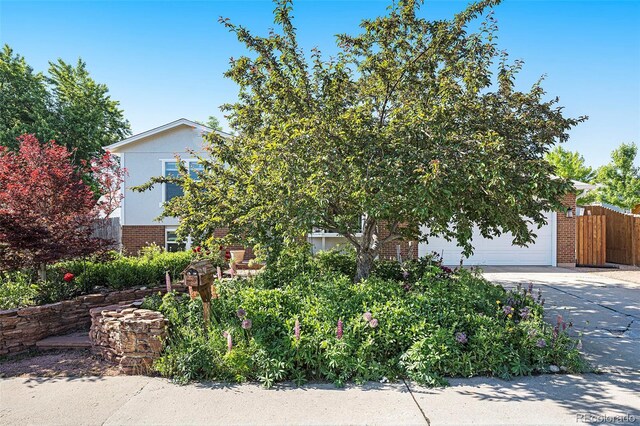 6248 W 75th, Arvada, CO 80003 - obstructed view of property with brick siding, concrete driveway, and a garage