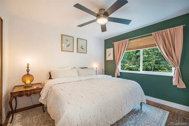 6248 W 75th, Arvada, CO 80003 - bedroom with wood finished floors and ceiling fan