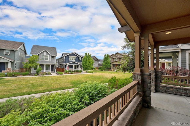 5434 N Xenia St, Denver, CO 80238 - covered porch featuring a residential view
