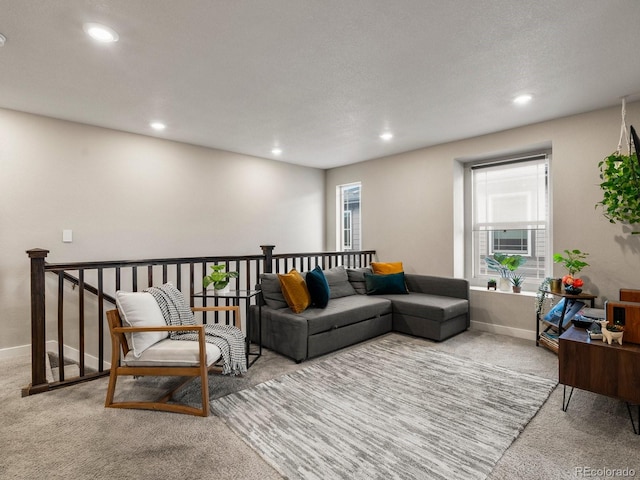 229 W Jamison Ct, Littleton, CO 80120 - living room featuring carpet, recessed lighting, and healthy amount of natural light