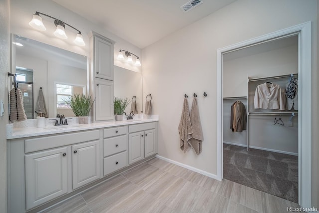 bathroom with vanity