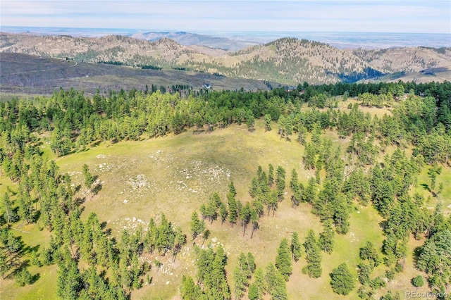 bird's eye view featuring a mountain view