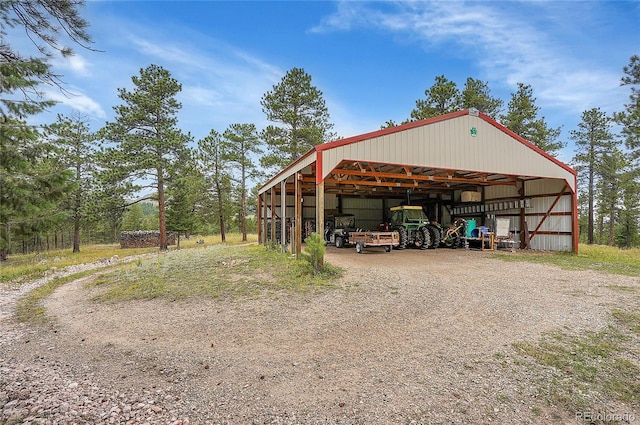 exterior space with an outdoor structure