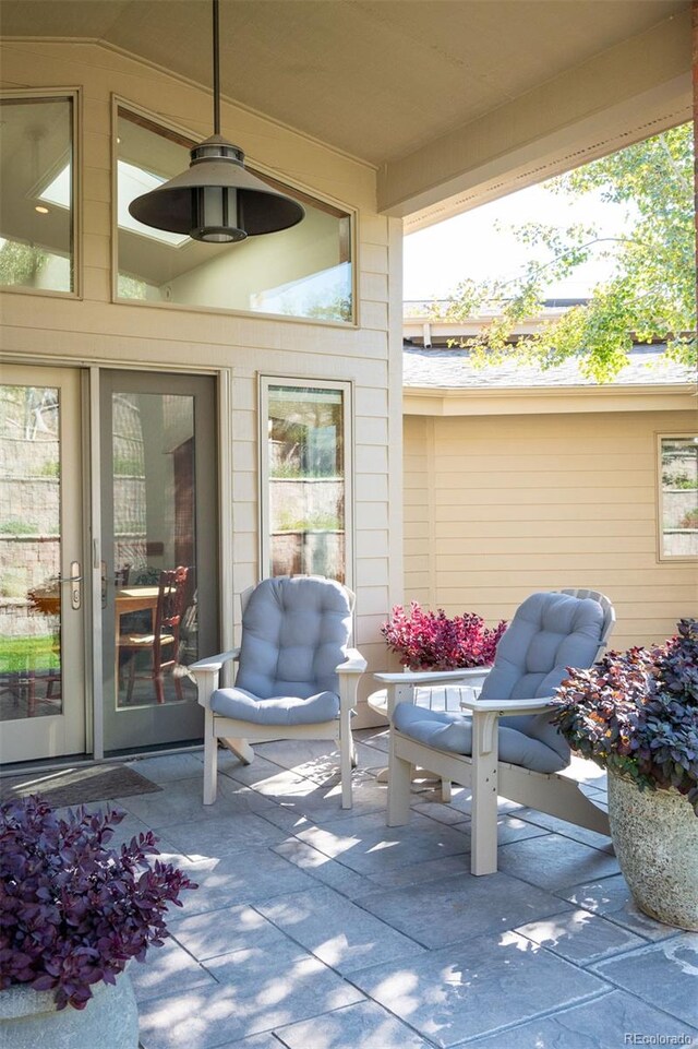 view of patio with french doors