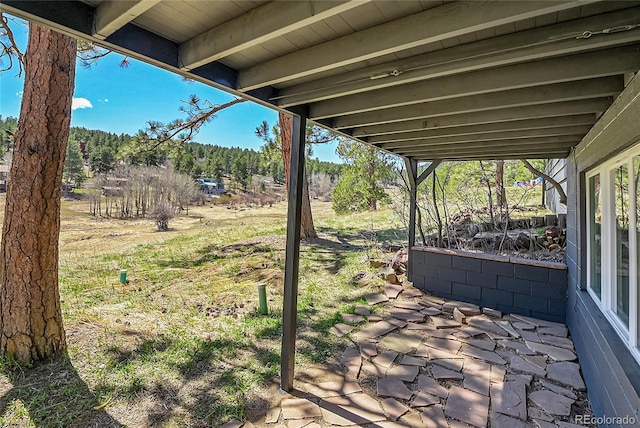 29858 Gigi Dr, Evergreen, CO 80439 - view of patio with a view of trees