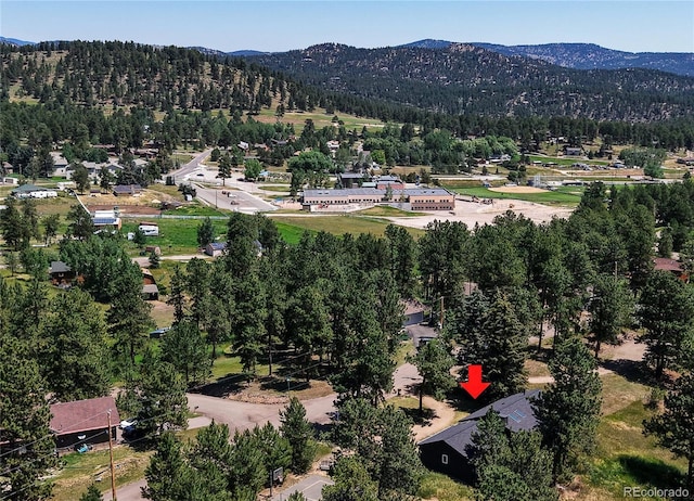 29858 Gigi Dr, Evergreen, CO 80439 - drone / aerial view of a mountain backdrop and a forest