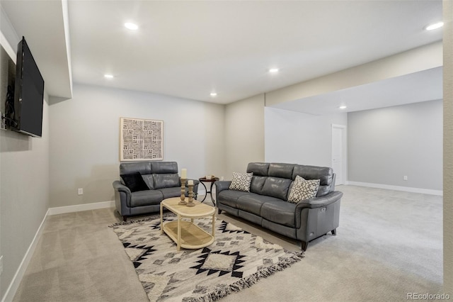 16277 Talons Bluff Ln, Monument, CO 80132 - living area with carpet, recessed lighting, and baseboards