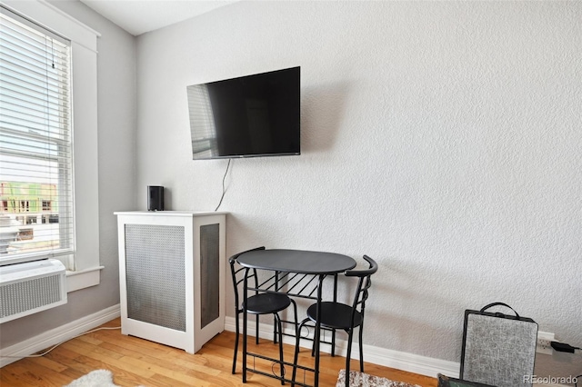 interior space with hardwood / wood-style flooring