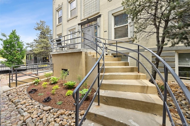 view of stairway