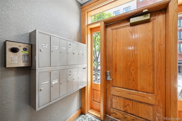 exterior space featuring mail boxes