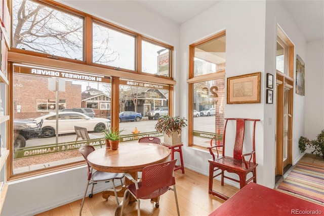 view of sunroom