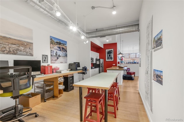 interior space featuring light hardwood / wood-style flooring