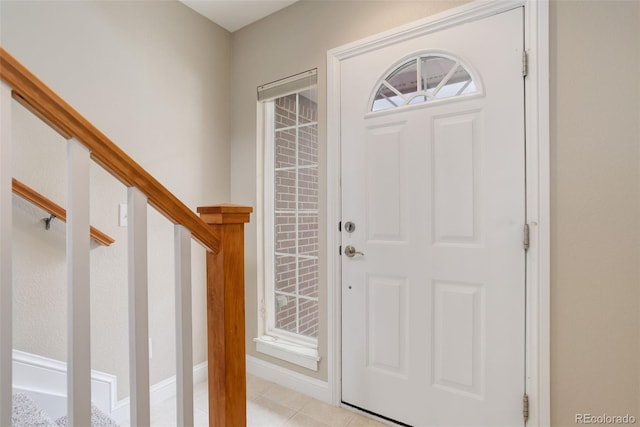 view of tiled entryway