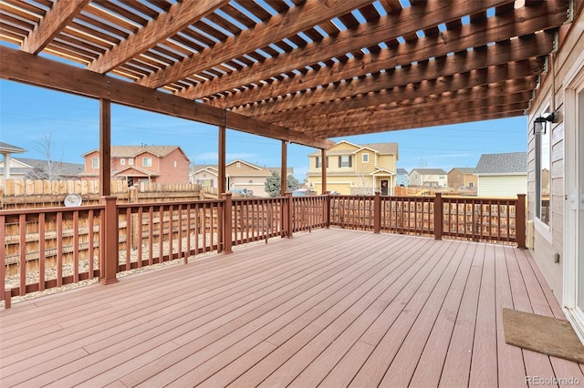 wooden deck with a pergola