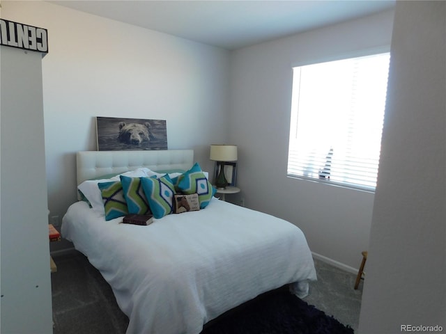 bedroom featuring carpet